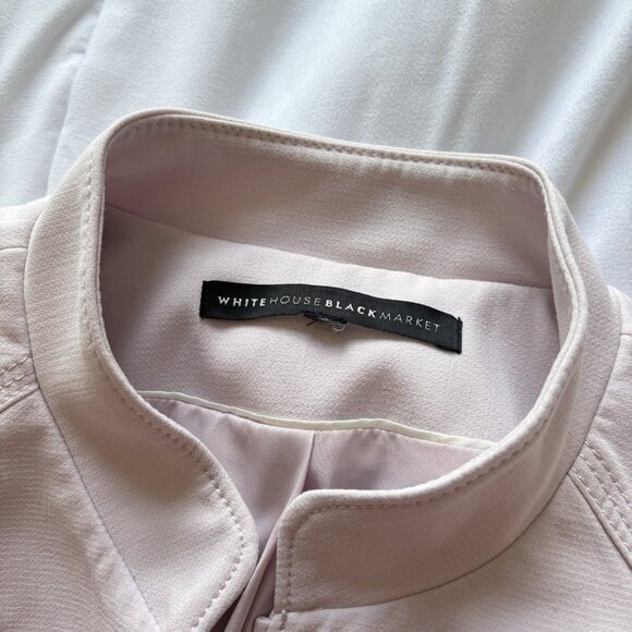 White House Black Market Light Pink Cropped Blazer Jacket Womens Size Small - Picture 4 of 9